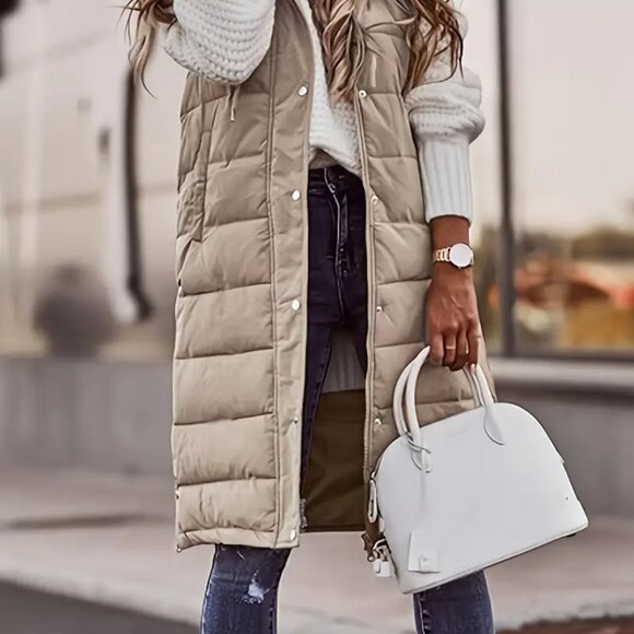 NWT Long Puffy Vest - Picture 4 of 4
